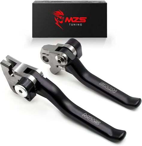 MZS Dirt Bike Clutch Brake Levers Compatible with KLX300 KLX300SM 2021-2024 / KLX230 KLX230R KLX230S KLX230SM 2020-2024 / KLX250 2008-2020, Pivot Adjustable Motorcycle Lever CNC Accessories Black in Saudi Arabia