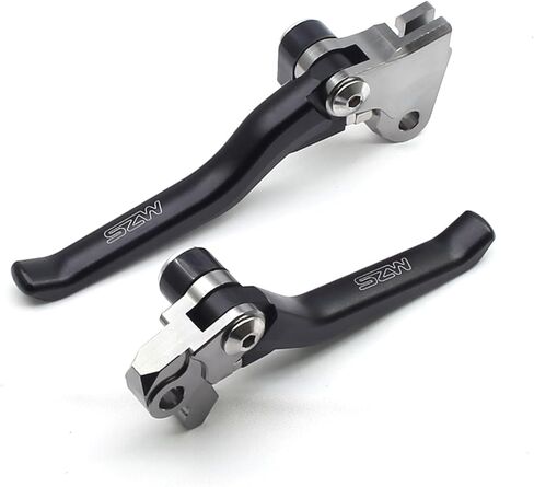 MZS Dirt Bike Clutch Brake Levers Compatible with KLX300 KLX300SM 2021-2024 / KLX230 KLX230R KLX230S KLX230SM 2020-2024 / KLX250 2008-2020, Pivot Adjustable Motorcycle Lever CNC Accessories Black in Saudi Arabia