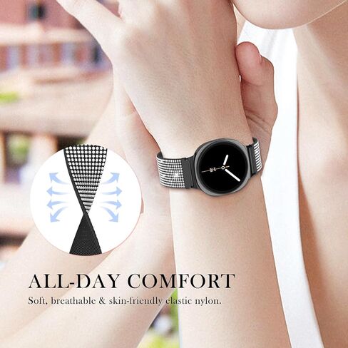 أحزمة مطاطية من LETOID لساعة Samsung Galaxy Watch 7 6 5 4 FE 40 مم 44 مم/ساعة 6 4 شريط كلاسيكي 42 مم 46 مم 43 مم 47 مم/ساعة 5 Pro Band 45 مم/Active 2/Galaxy Watch Ultra Bands، 3 عبوات حزام نايلون مرن 20 مم in Saudi Arabia