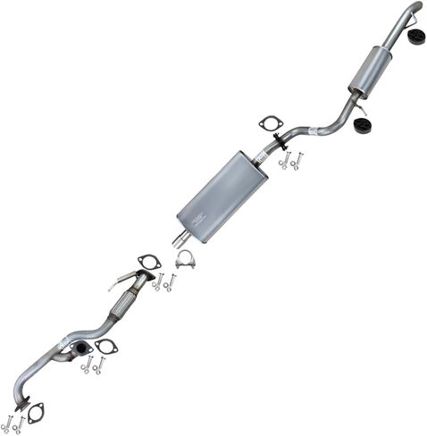 Exhaust Front Flex Y-Pipe Resonator Muffler Exhaust Kit Compatible for 2005-2007 Ford Escape 3.0L | Stainless Steel | Northeastern Exhaust | Free Clamp Gaskets, Hangers and Bolt Kit Included in Saudi Arabia