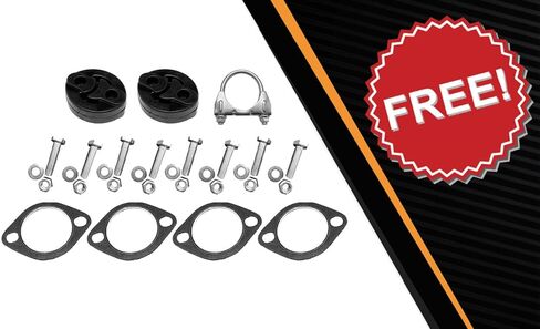 Exhaust Front Flex Y-Pipe Resonator Muffler Exhaust Kit Compatible for 2005-2007 Ford Escape 3.0L | Stainless Steel | Northeastern Exhaust | Free Clamp Gaskets, Hangers and Bolt Kit Included in Saudi Arabia