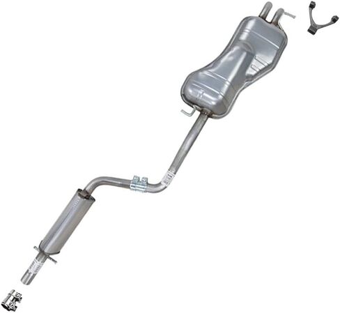 Northeastern Exhaust | Stainless Steel Resonator Pipe and Muffler Exhaust System Kit Compatible for 1999-2005 Volkswagen Beetle 1.8L | Free Sleeves and Hanger Included in Saudi Arabia
