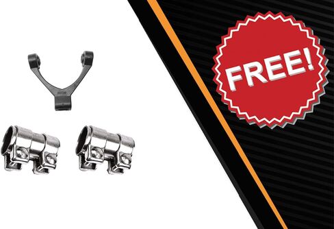 Northeastern Exhaust | Stainless Steel Resonator Pipe and Muffler Exhaust System Kit Compatible for 1999-2005 Volkswagen Beetle 1.8L | Free Sleeves and Hanger Included in Saudi Arabia