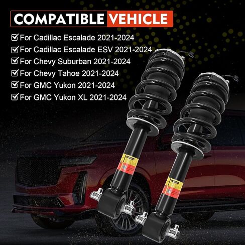4 x Front Rear Shocks Struts Magnetic fits for Cadillac Escalade/Escalade ESV fits for Chevy Tahoe fits for GMC Yukon XL 2021-2024 85640957 84828331 84808104 84808106 84828335 22345419 85640963 in Saudi Arabia