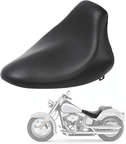 مقعد منفرد متوافق مع 2000-2007 Harley Davidson Softail Fat Boy FXST FLST FLSTF RIDER RIDER SEAT Black in Kuwait
