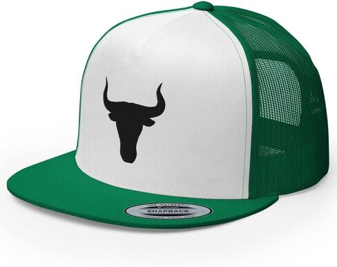 NX Bull Head Rodeo Embroidered Flat Bill Trucker Hat High Crown Snapback Western Country Cowboy Cowgirl Hat in Saudi Arabia