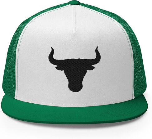NX Bull Head Rodeo Embroidered Flat Bill Trucker Hat High Crown Snapback Western Country Cowboy Cowgirl Hat in Saudi Arabia