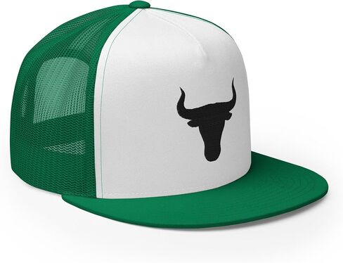 NX Bull Head Rodeo Embroidered Flat Bill Trucker Hat High Crown Snapback Western Country Cowboy Cowgirl Hat in Saudi Arabia