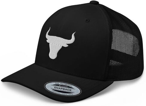NX Bull Head Rodeo Embroidered Trucker Hat Curved Bill Mid Crown Snapback Western Country Cowgirl Cowboy Cap in Saudi Arabia