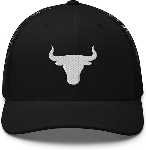 NX Bull Head Rodeo Embroidered Trucker Hat Curved Bill Mid Crown Snapback Western Country Cowgirl Cowboy Cap in Saudi Arabia