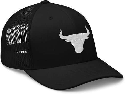 NX Bull Head Rodeo Embroidered Trucker Hat Curved Bill Mid Crown Snapback Western Country Cowgirl Cowboy Cap in Saudi Arabia