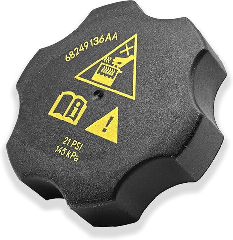 Car Radiator Coolant Reservoir Recovery Cap Compatible with Ram 1500 2014-2021 Pacifica Compass 2017-2021 Grand Cherokee 2016-2021 Replace# 68442532AA in Saudi Arabia