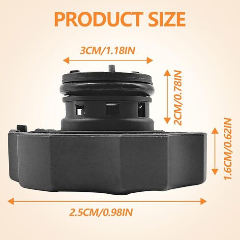 Car Radiator Coolant Reservoir Recovery Cap Compatible with Ram 1500 2014-2021 Pacifica Compass 2017-2021 Grand Cherokee 2016-2021 Replace# 68442532AA in Saudi Arabia