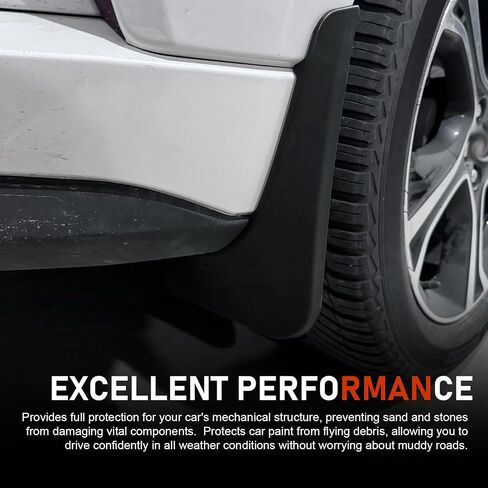 2 PCS Car Mud اللوحات الطينية ، حماية الدفاء ، اللوحات الحاجز التلقائي ، جميع حراس الطين العالمي للحامي ، لسيارات السيدان وسيارات الدفع الرباعي (الأسود ، 7x9.8 بوصة) in Kuwait