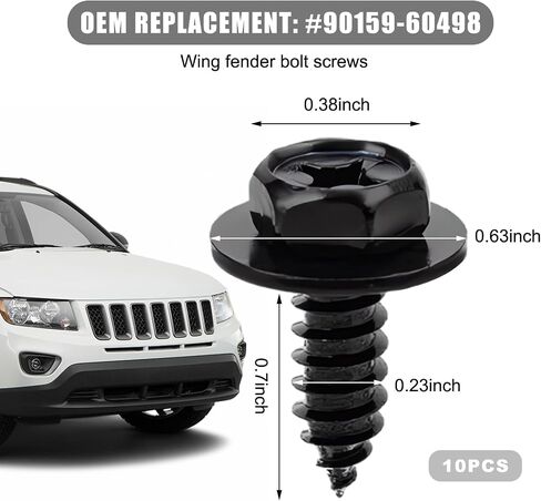20PCS Fender Liner Screw Bort ، Wumper Cover Splash Shield Mud Guard Butsion Reply #90159-60498 ، Auto Frend Fender Liner Bolts for Camry Prius Tacoma Tundra Highlander ES GS in Saudi Arabia