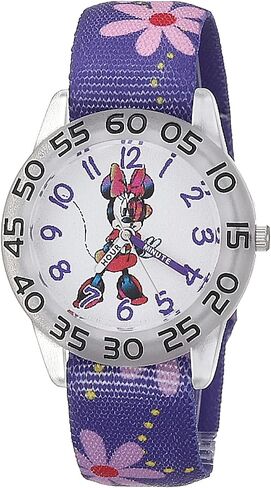Disney Minnie Mouse Kids' Plastic Time Teacher Analog Quartz 3D Strap Watch in Saudi Arabia