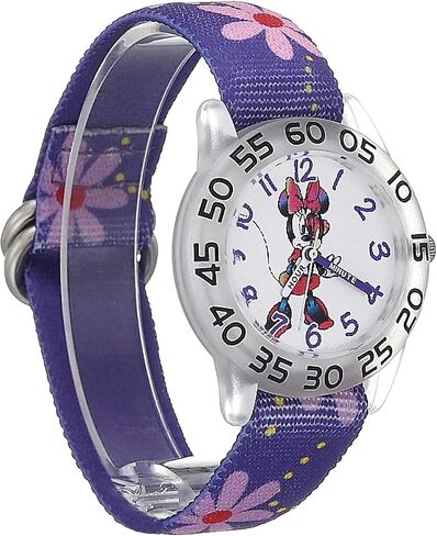 Disney Minnie Mouse Kids' Plastic Time Teacher Analog Quartz 3D Strap Watch in Saudi Arabia