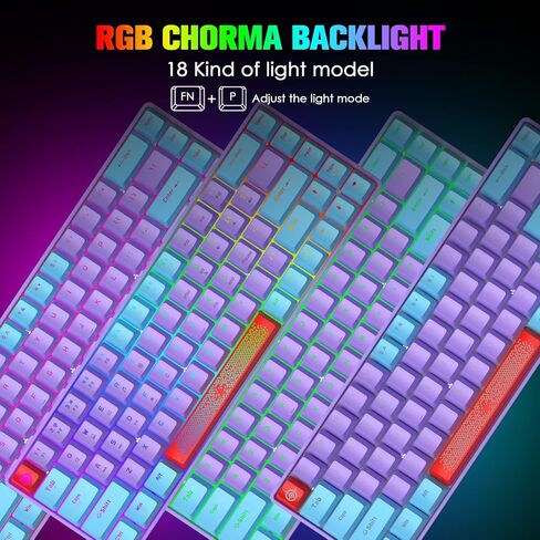 60% Percent Wired Mechanical Keyboard, RGB Backlight Compact 68 key Small Gaming Keyboard All Keys Anti-Ghost, Type-C Waterproof Color Mouse Pad for Windows Laptop PC Mac (Blue Purple & Blue Switch) in Kuwait