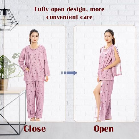 Post Surgery Pajamas for Women, Convenient for Patients after Surgery to Put On and Take Off in Kuwait