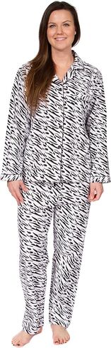Leisureland Women's Cotton Flannel Long Sleeve Pajama Set ، PJS Sleepwear in Kuwait