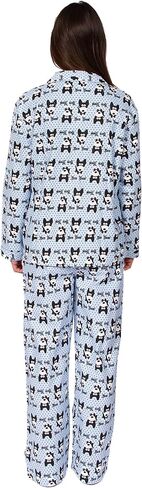 Leisureland Women's Cotton Flannel Long Sleeve Pajama Set ، PJS Sleepwear in Kuwait