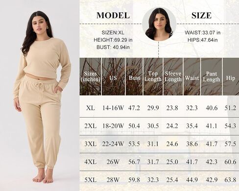 CARCOS Plus Size 2 Piece Outfits for Women Tie Dye Fall Sets for Womens Winter Lounge Set Track Suits Jogger Sets XL-5XL in Saudi Arabia