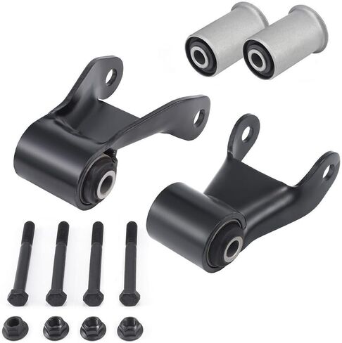 722-045 722-102 924-401 924-402 Rear Leaf Spring Rearward Forward Shackle Hanger Bracket Kit and Rear Left Right Shock Mount for 1988-1997 Chevy GMC C1500 C2500 Pickup in Saudi Arabia