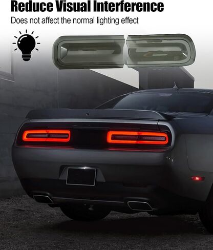Smoked Tail Light Covers Fit for Dodge Challenger 2015 2016 2017 2018 2019 2020 2021 2022 2023, Rear Light Guards Exterior Accessories 4 PCS in Saudi Arabia