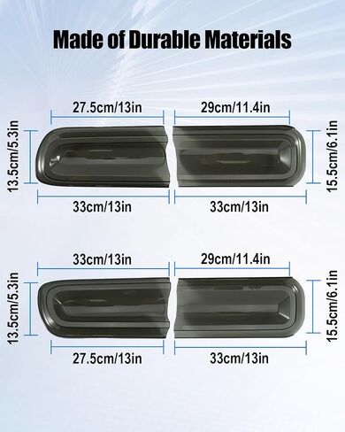 Smoked Tail Light Covers Fit for Dodge Challenger 2015 2016 2017 2018 2019 2020 2021 2022 2023, Rear Light Guards Exterior Accessories 4 PCS in Saudi Arabia