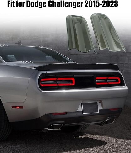 Smoked Tail Light Covers Fit for Dodge Challenger 2015 2016 2017 2018 2019 2020 2021 2022 2023, Rear Light Guards Exterior Accessories 4 PCS in Saudi Arabia