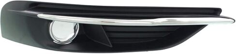 For Chrysler 200 Fog Light Cover 2011 12 13 2014 Driver and Passenger Side Pair/Set | Textured Black | w/Chrome Trim | DOT/SAE Compliance | CH1038125 + CH1039125 | 68102303AA + 68102302AA in Saudi Arabia