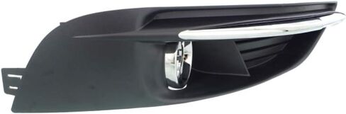 For Chrysler 200 Fog Light Cover 2011 12 13 2014 Driver and Passenger Side Pair/Set | Textured Black | w/Chrome Trim | DOT/SAE Compliance | CH1038125 + CH1039125 | 68102303AA + 68102302AA in Saudi Arabia