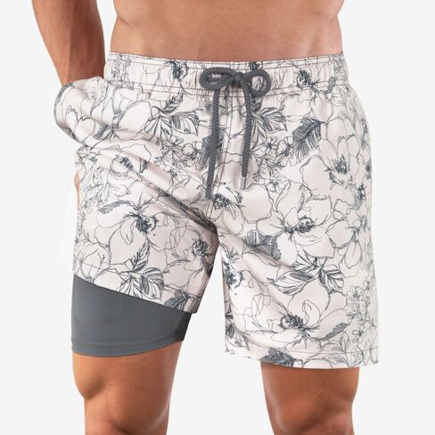 Capelle Miami Men's Premium Compression-Lined Hybrid Shorts - Secret Garden in Saudi Arabia