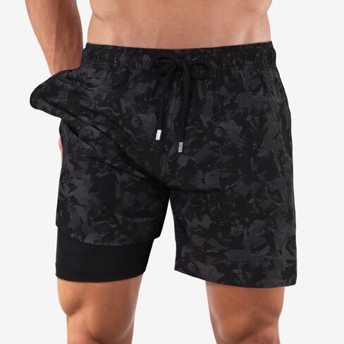 Capelle Miami Men's Premium Compression-Lined Hybrid Shorts - Street Camo in Saudi Arabia