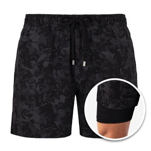 Capelle Miami Men's Premium Compression-Lined Hybrid Shorts - Street Camo in Saudi Arabia