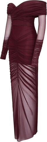 JW PEI Women's Emily Elegant Off-Shoulder Ruched Gown in Saudi Arabia