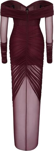 JW PEI Women's Emily Elegant Off-Shoulder Ruched Gown in Saudi Arabia