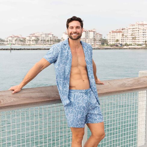 Capelle Miami Early Bloom Men's Button Down Resort Shirt, Modern Fit in Kuwait