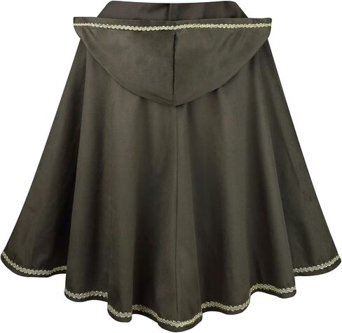 LMYOVE Women Hooded Cape Medieval Renaissance Cloak Costume Accessory for Halloween Christmas Ren Faire Cosplay Party in Kuwait