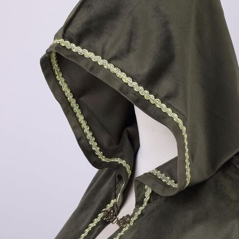 LMYOVE Women Hooded Cape Medieval Renaissance Cloak Costume Accessory for Halloween Christmas Ren Faire Cosplay Party in Kuwait