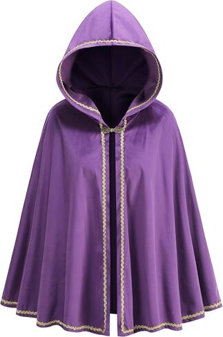 LMYOVE Women Hooded Cape Medieval Renaissance Cloak Costume Accessory for Halloween Christmas Ren Faire Cosplay Party in Kuwait
