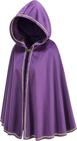 LMYOVE Women Hooded Cape Medieval Renaissance Cloak Costume Accessory for Halloween Christmas Ren Faire Cosplay Party in Kuwait