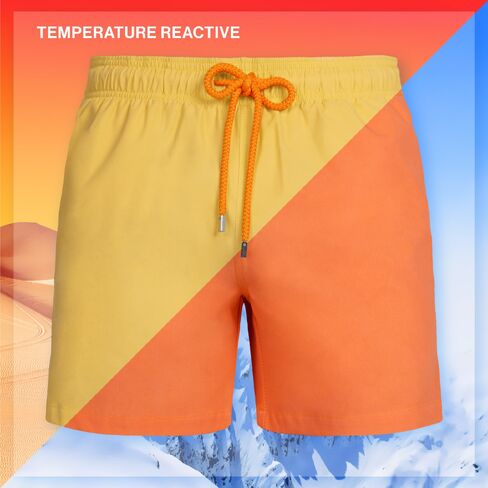 Capelle Miami Switch Yellow/Orange Color Changing Hybrid Short, Swim and Resort Trunk in Kuwait