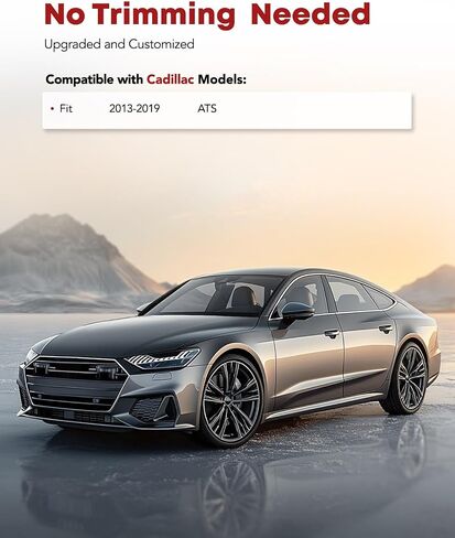 Yhtauto Automotive All Heater Floor Hats متوافقة مع Cadillac ATS 2013-2014 ، حصيرة السيارات مخصصة لبطانات الأرضية الأمامية والخلفية ، الأسود ، مجموعة من 3 in Kuwait