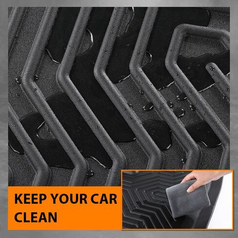 G-PLUS Floor Mats Compatible with Infiniti QX60 2014 2015 2016 2017 2018 2019 2020 All Weather Full Cover Protection TPE Floor Cargo Liners 1st & 2nd & 3rd Row 4PCS Black in Kuwait
