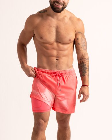 Capelle Miami Switch Red/Rosé Color Changing Hybrid Short, Swim and Resort Trunk in Kuwait