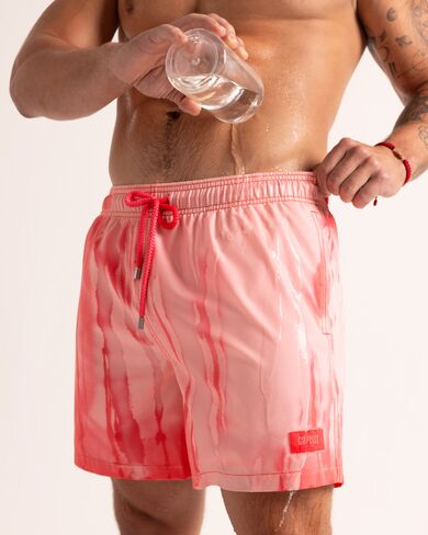 Capelle Miami Switch Red/Rosé Color Changing Hybrid Short, Swim and Resort Trunk in Kuwait