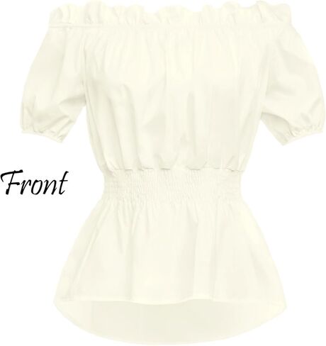 Pirate Costume for Women with Accessories Renaissance Short sleeve Blouse Belt Headscarf Set Cosplay in Kuwait