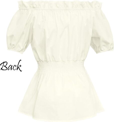 Pirate Costume for Women with Accessories Renaissance Short sleeve Blouse Belt Headscarf Set Cosplay in Kuwait