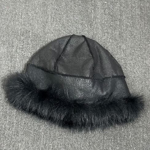 Women's Faux Fur Winter Bucket Hat Fluffy Warm Hat Fuzzy Bucket Hat Winter Wrap Hat in Saudi Arabia